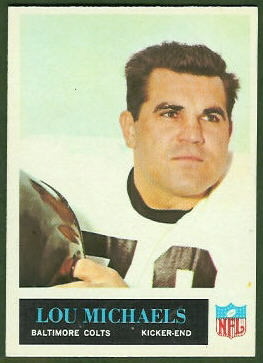 Lou Michaels 1965 Philadelphia football card Lou Michaels 1965 Philadelphia football card