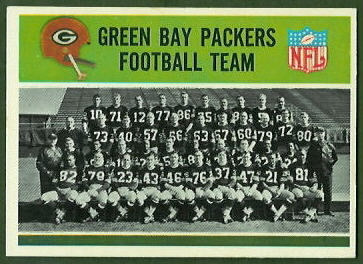 Green Bay Packers Team 1965 Philadelphia football card