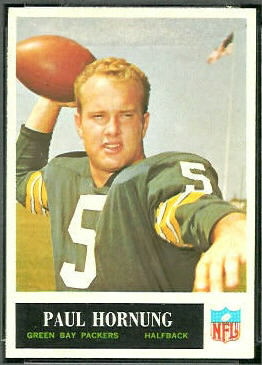 Paul Hornung 1965 Philadelphia football card Paul Hornung 1965 Philadelphia football card