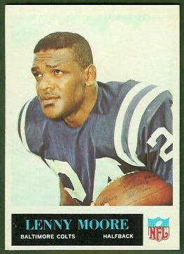 Lenny Moore 1965 Philadelphia football card Lenny Moore 1965 Philadelphia football card