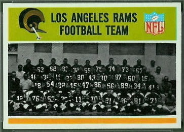 Los Angeles Rams Team 1965 Philadelphia football card