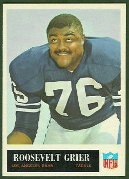Roosevelt Grier 1965 Philadelphia football card Roosevelt Grier 1965 Philadelphia football card