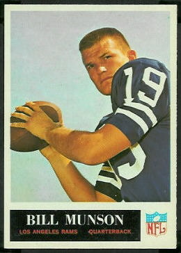 Bill Munson 1965 Philadelphia football card