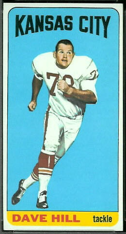 Dave Hill 1965 Topps football card Dave Hill 1965 Topps football card