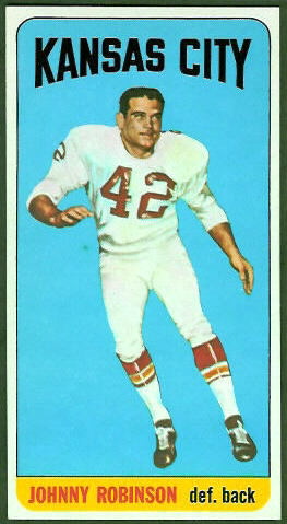 Johnny Robinson 1965 Topps football card