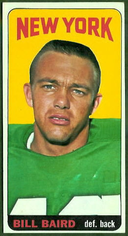 Bill Baird 1965 Topps football card