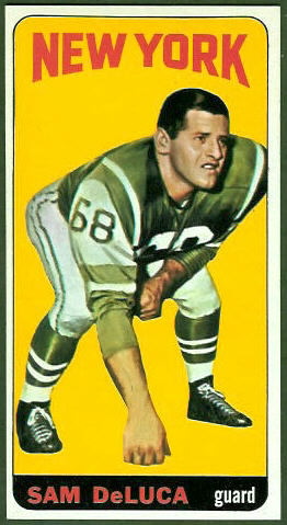 Sam DeLuca 1965 Topps football card