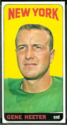 Gene Heeter 1965 Topps football card