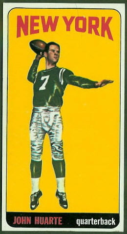 John Huarte 1965 Topps football card
