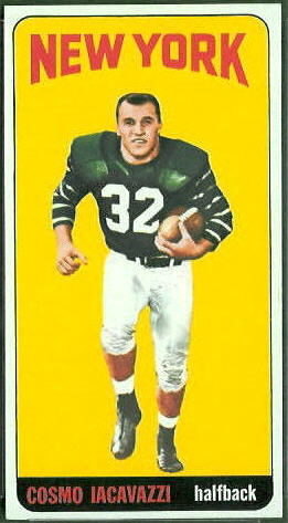 Cosmo Iacavazzi 1965 Topps football card Cosmo Iacavazzi 1965 Topps football card