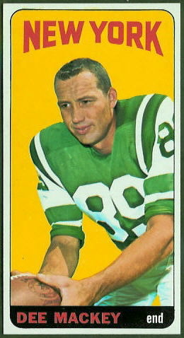 Dee Mackey 1965 Topps football card