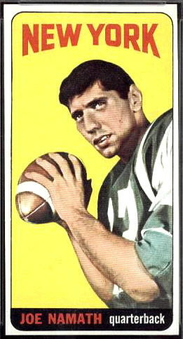 Joe Namath 1965 Topps football card