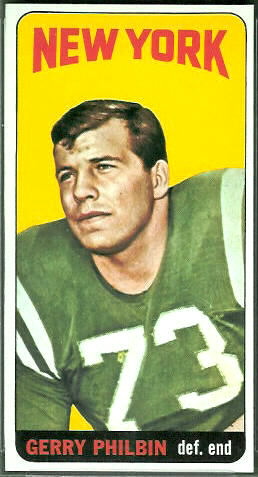 Gerry Philbin 1965 Topps football card