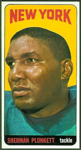 Sherman Plunkett 1965 Topps football card