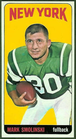 Mark Smolinski 1965 Topps football card