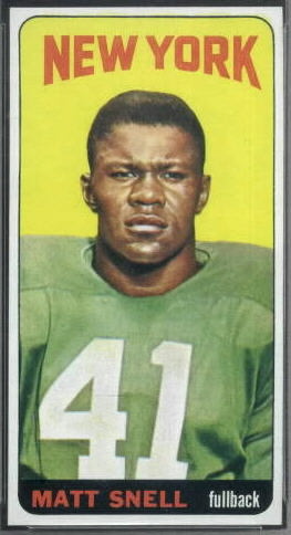 Matt Snell 1965 Topps football card