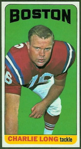 Charles Long 1965 Topps football card