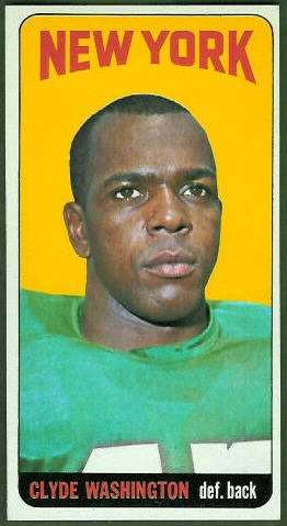 Clyde Washington 1965 Topps football card