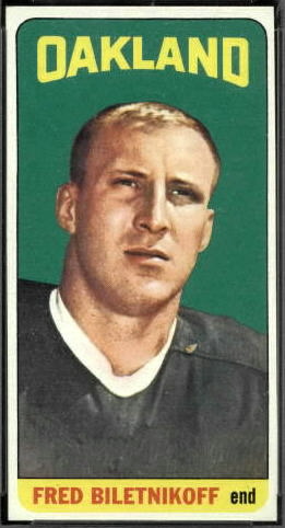 Fred Biletnikoff 1965 Topps football card Fred Biletnikoff 1965 Topps football card