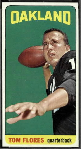 Tom Flores 1965 Topps football card