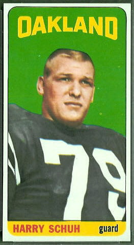 Harry Schuh 1965 Topps football card