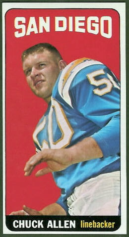 Chuck Allen 1965 Topps football card