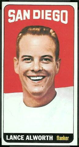 Lance Alworth 1965 Topps football card