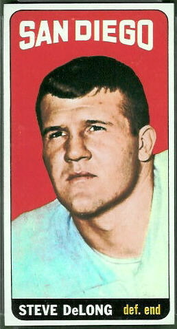 Steve DeLong 1965 Topps football card
