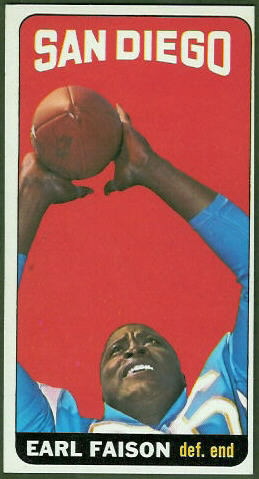 Earl Faison 1965 Topps football card Earl Faison 1965 Topps football card
