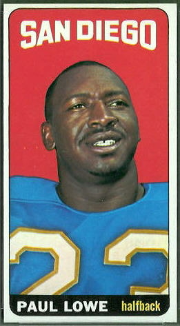 Paul Lowe 1965 Topps football card