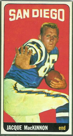 Jacque MacKinnon 1965 Topps football card