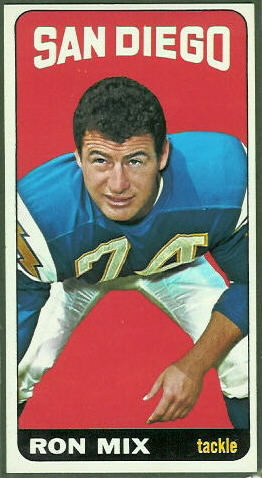 Ron Mix 1965 Topps football card