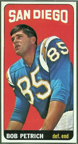 Bob Petrich 1965 Topps football card