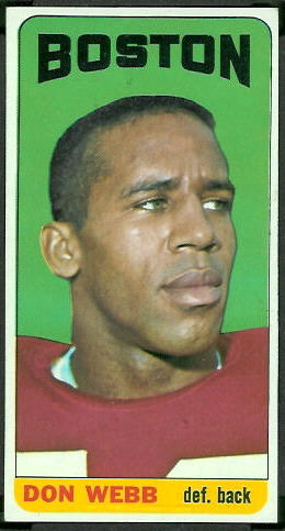 Don Webb 1965 Topps football card