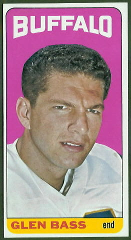 Glenn Bass 1965 Topps football card