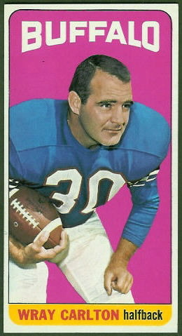 Wray Carlton 1965 Topps football card