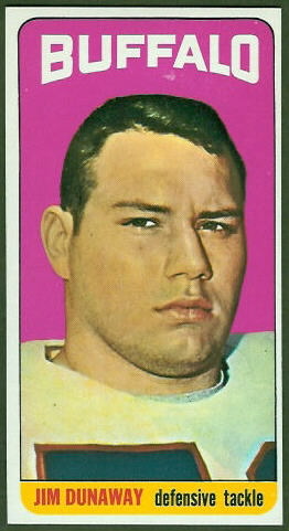 Jim Dunaway 1965 Topps football card