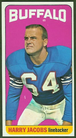 Harry Jacobs 1965 Topps football card