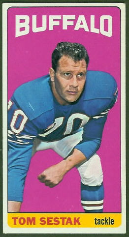 Tom Sestak 1965 Topps football card