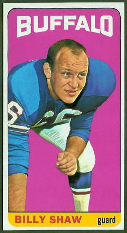 Billy Shaw 1965 Topps football card