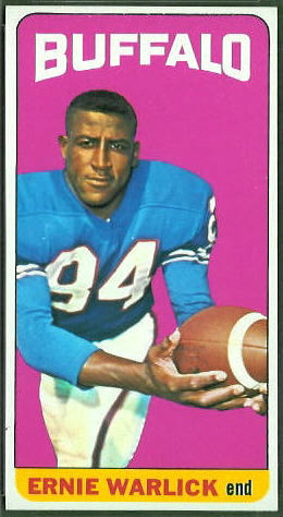 Ernie Warlick 1965 Topps football card