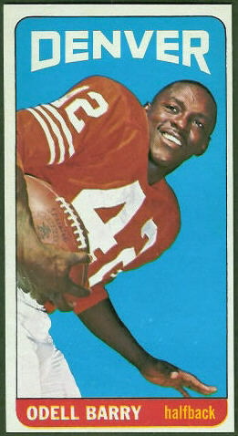 Odell Barry 1965 Topps football card