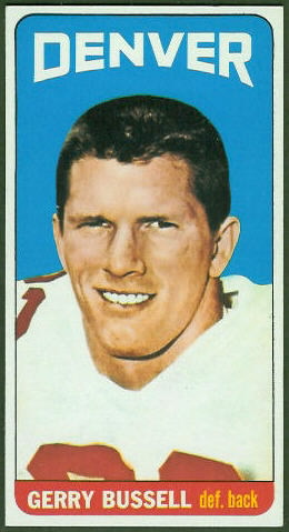 Gerry Bussell 1965 Topps football card