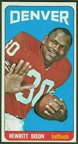 Hewritt Dixon 1965 Topps football card