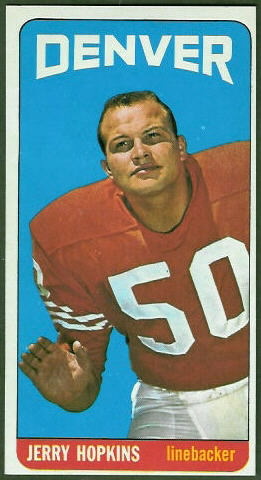 Jerry Hopkins 1965 Topps football card Jerry Hopkins 1965 Topps football card