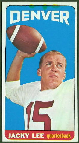 Jack Lee 1965 Topps football card Jack Lee 1965 Topps football card