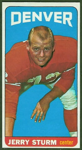Jerry Sturm 1965 Topps football card