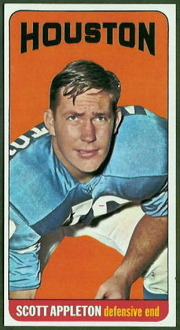 Scott Appleton 1965 Topps football card Scott Appleton 1965 Topps football card