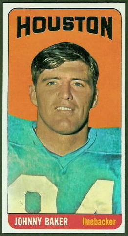 Johnny Baker 1965 Topps football card