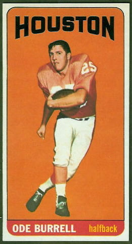 Ode Burrell 1965 Topps football card